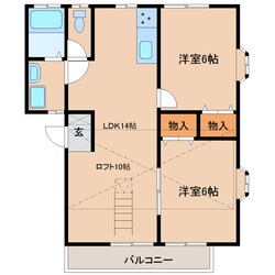 アメニティハイツＤの物件間取画像